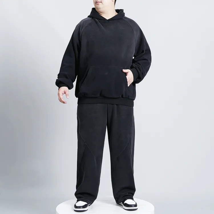 LIUGEJIA/六个加男装户外秋冬纯色长袖卫衣常规连帽男士免烫DT333
