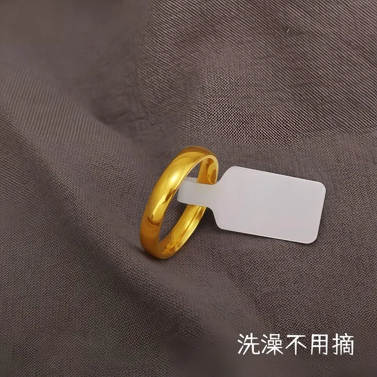 钛钢戒指 泥鳅背亮面小胖墩情侣对戒时尚光面简约ins素款轮胎戒指