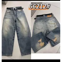 XMM《GZ裤脚大破洞牛仔裤》春季款时尚百搭洋气休闲显瘦牛仔裤66212
