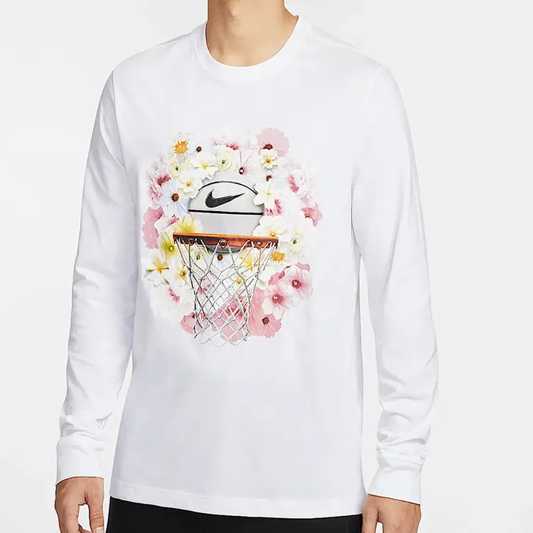 NIKE耐克男女繁花限定花团锦簇25款SP25针织无领长T恤HJ3349-100