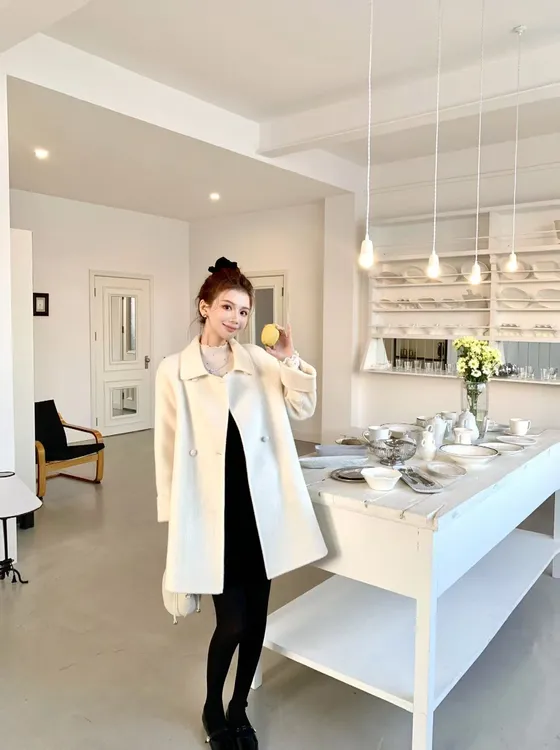 【芝士Cheese】南洋千金 时尚百搭毛呢中长款冬季百搭羊毛大衣