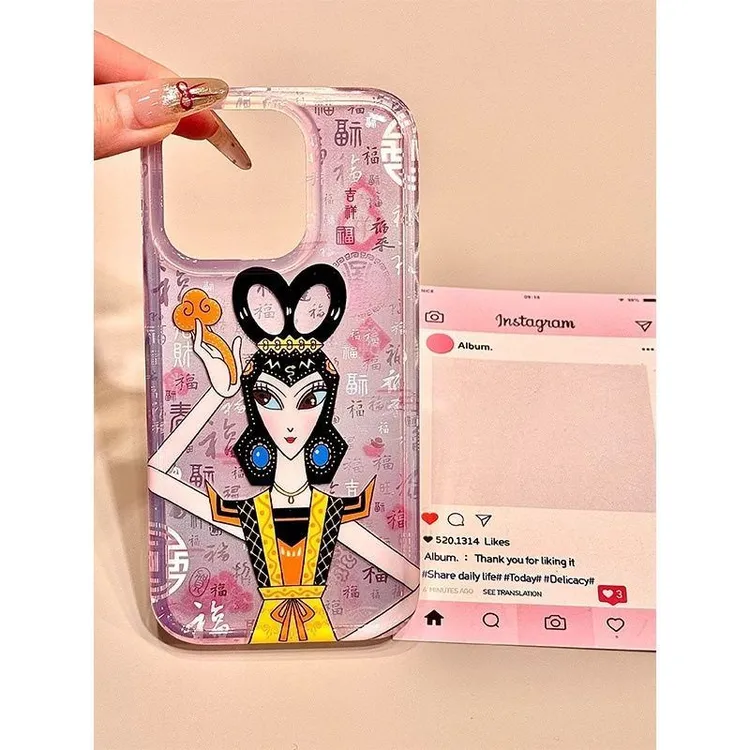 创意新中式福字蛇动画适用iPhone16手机壳苹果15proma新款14/13pr