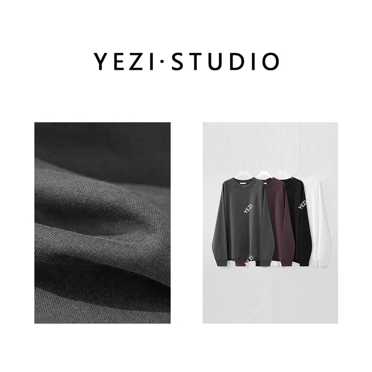 【万搭公式】休闲松弛感时尚圆领长袖日系开叉简约T恤25317023