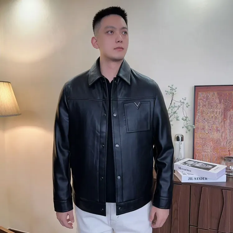 【嵿奢鹅绒皮衣】冬季男士轻奢高品质白鹅绒柔软羽绒皮衣