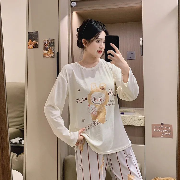 2025新款春秋季睡衣女爆款居家服秋冬休闲薄款长袖长裤家居服套装