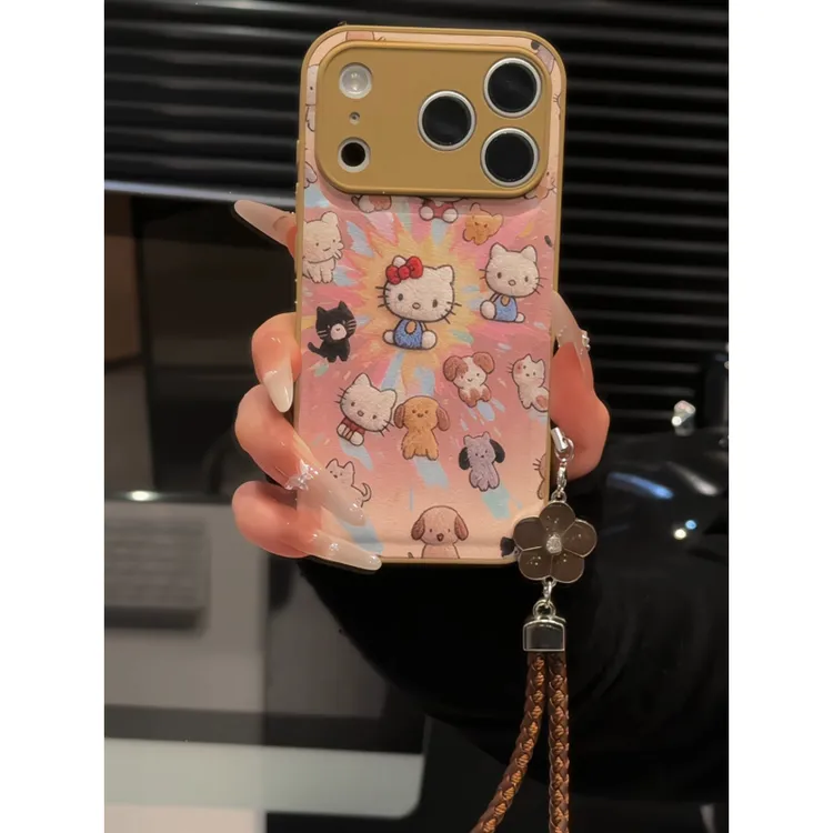 爆炸凯蒂猫适用苹果17p手机壳16PM小众肤感皮纹防摔华为p70小米15商品图