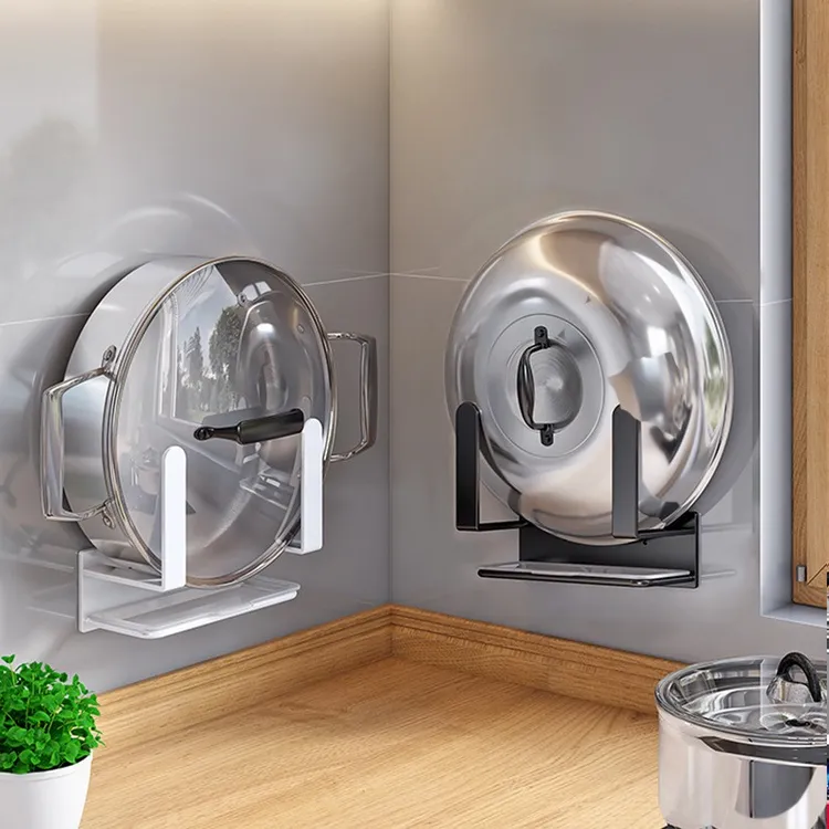 免打孔厨房放农村大锅盖架置物架壁挂式墙上蒸锅架子菜板收纳神器