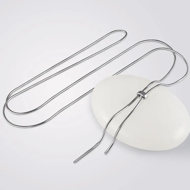 链子925银 蛇骨项链抽拉长款双层叠戴毛衣链搭衣服小众高级感新款