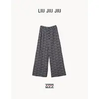 LIUJIUJIU 深圳南油25秋季花朵印花图案小众设计感阔腿裤KZ4788L