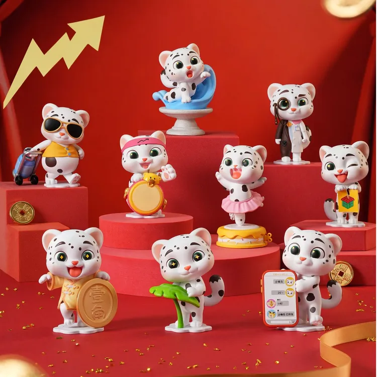 【新品】谐门文化豹拉拉 豹发who谐音梗系列手办盲盒