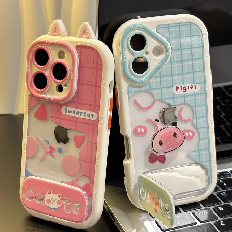 旋转猪鼻子支架适用苹果16手机壳iPhone15小米14vivoppo华为p70套