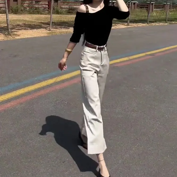 新款简约时尚气质百搭高腰显瘦减龄大码女装