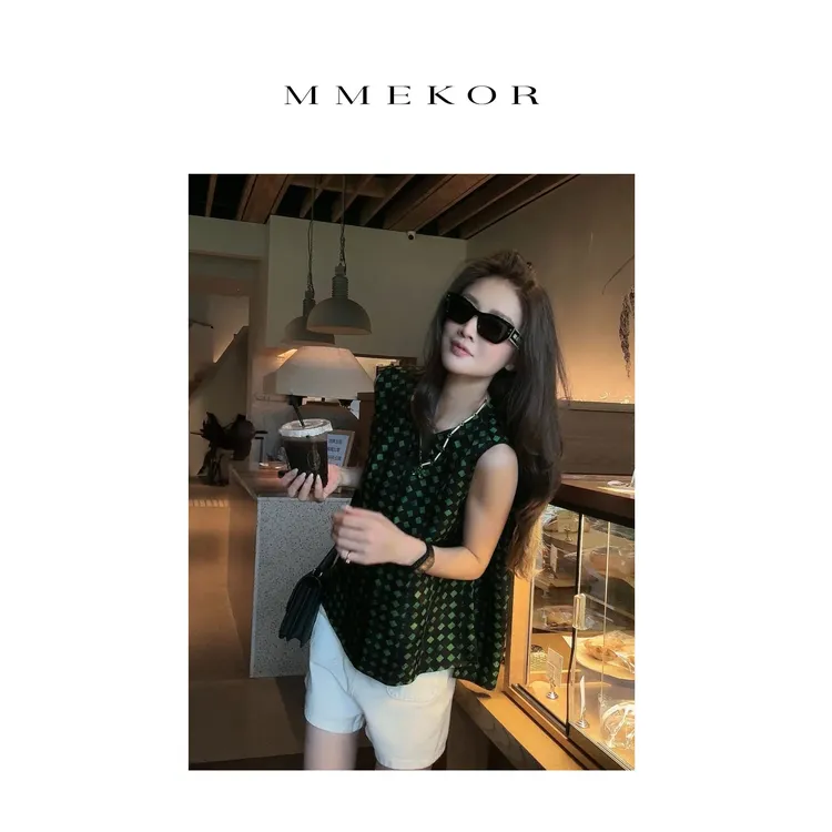 MMEKOR “观岚拾翠” 背心 2025新款静奢老钱风时髦上衣 30030