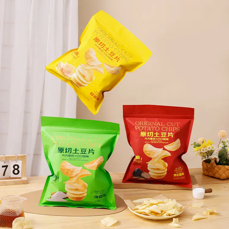 馋小智原切土豆片208g0胆固醇平片薯片追剧解馋零食黑松露味