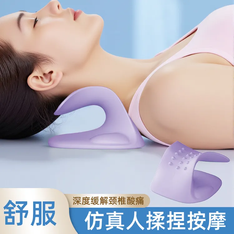 颈椎按摩枕仿真人揉捏按摩方便携带躺下软硬适中编号4