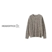 『奢牌&康家花纱系列』重磅加厚扭花圆领100纯山羊绒套头上衣