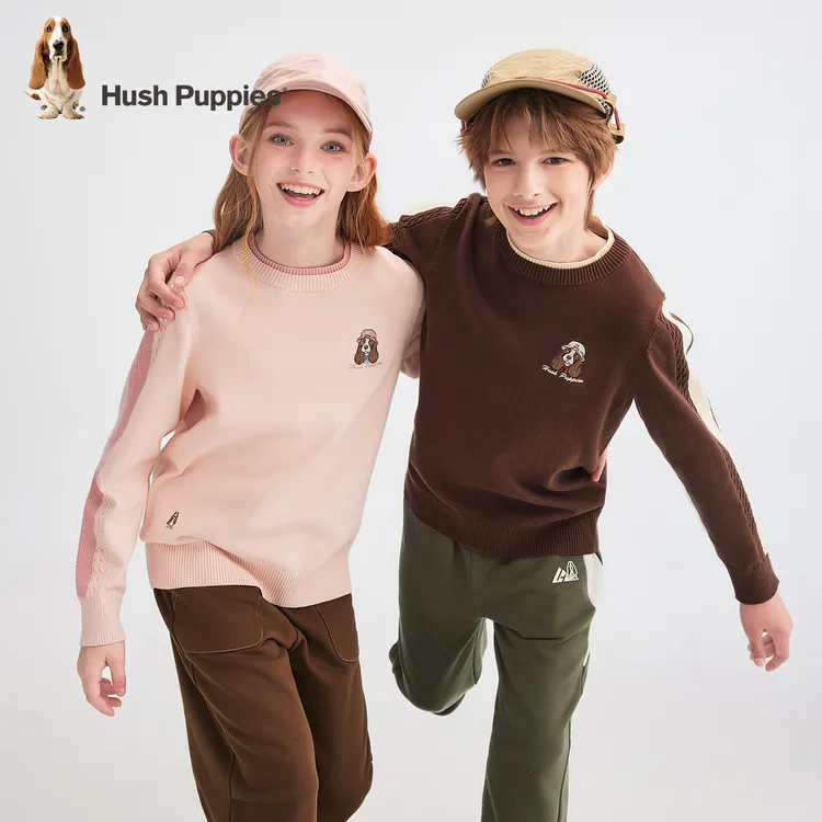 S暇步士童装2025秋季新款假两件线衣 HPTQND14CW663