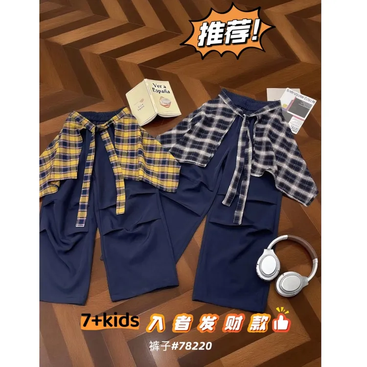 【屁帘可拆】韩版女童装儿童中大童秋季时髦工装裤休闲裤长裤