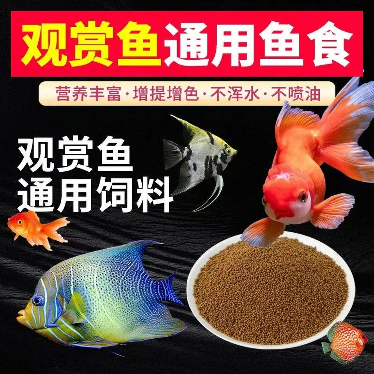 观赏鱼通用鱼粮锦鲤兰寿泰狮斗鱼鲈鱼雷龙孔雀鱼小型鱼专用鱼饲料