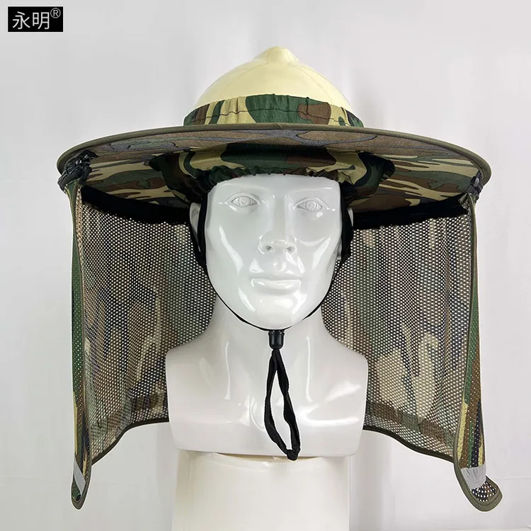 空顶帽子遮阳板拉链可拆卸工地防晒防护帽檐施工工地环卫防晒帽