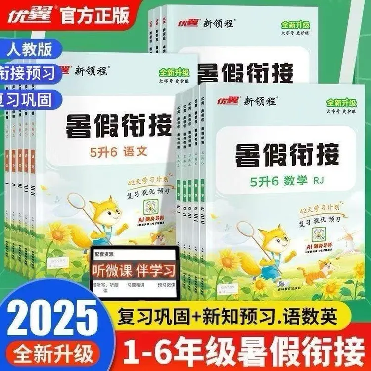 2025新优干线暑假衔接期末拓展训练语文数学英语暑假作业课本同步