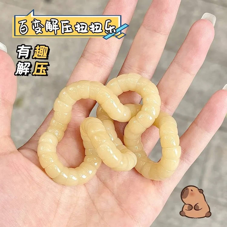 扭扭乐猪大肠菩提手串绕指柔小众超解压菩提手持文玩佛珠盘玩手链