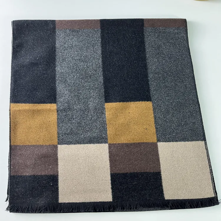 保暖男厚款格子常规款民族风围巾秋冬流苏经典