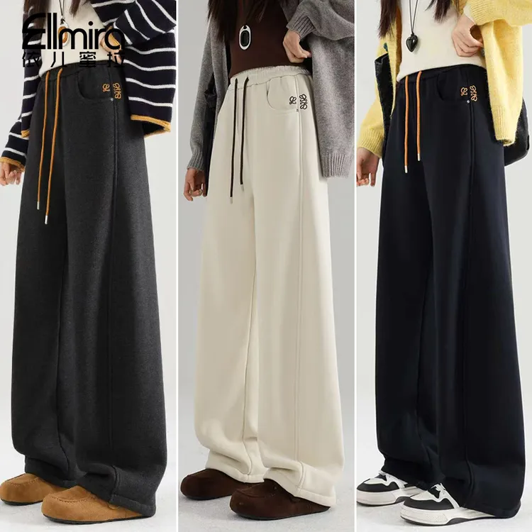 【特加厚奥利绒】9759女童卫裤冬季加绒直筒裤休闲裤儿童运动裤洋气