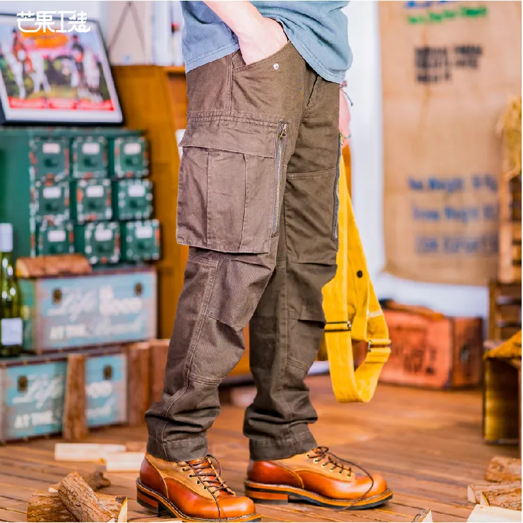 美式复古工装裤M65双RL阿美咔叽VINTAGE多口袋休闲裤P001