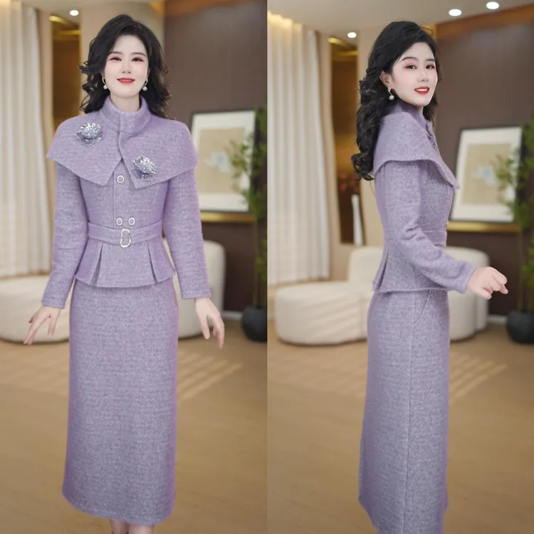 丹思俪2025冬季新款时尚遮肉显瘦显高显白气质百搭三件套8900