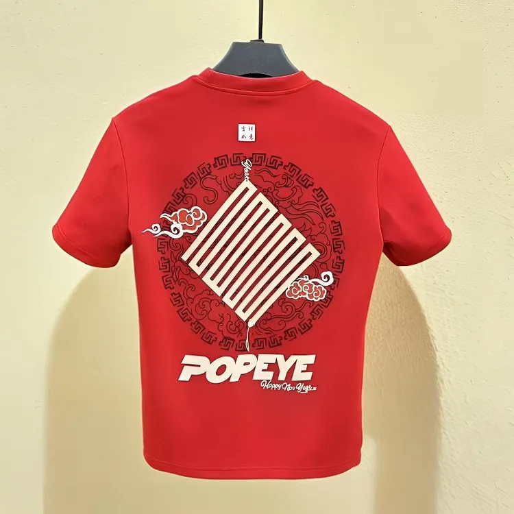 春节蛇年贺岁重磅短袖潮流3D效果国潮上衣个性圆领加厚款-8893T恤