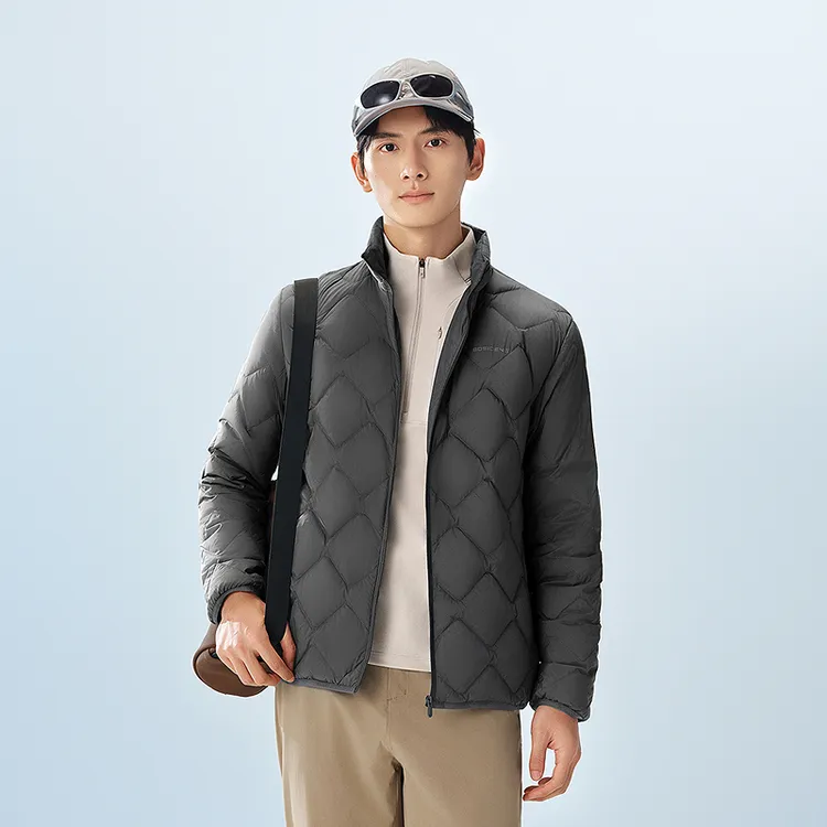 【波司登】男士鹅绒25新款情侣时尚轻薄户外运动立领保暖短款羽绒服