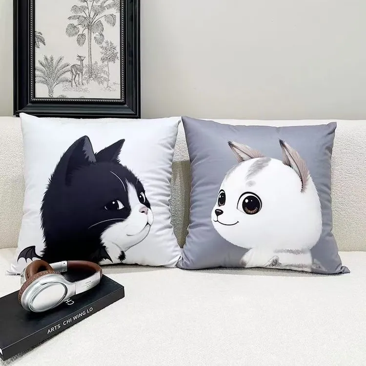 情侣抱枕套客厅沙发卧室护腰靠枕办公室腰靠可爱背靠垫可含芯礼物