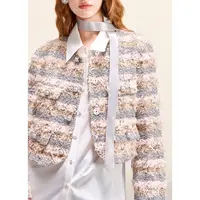 missCOCOON气质圆领通勤小香风外套女0084