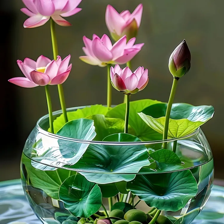 【水培碗莲】碗莲种荷花四季开花睡莲绿植花卉种植水培水养无土盆栽