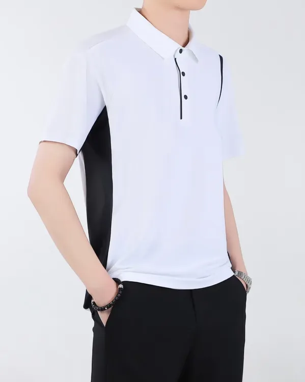 常规款男标准短袖泼墨夏季Polo衫上衣时尚休闲透气健身速干