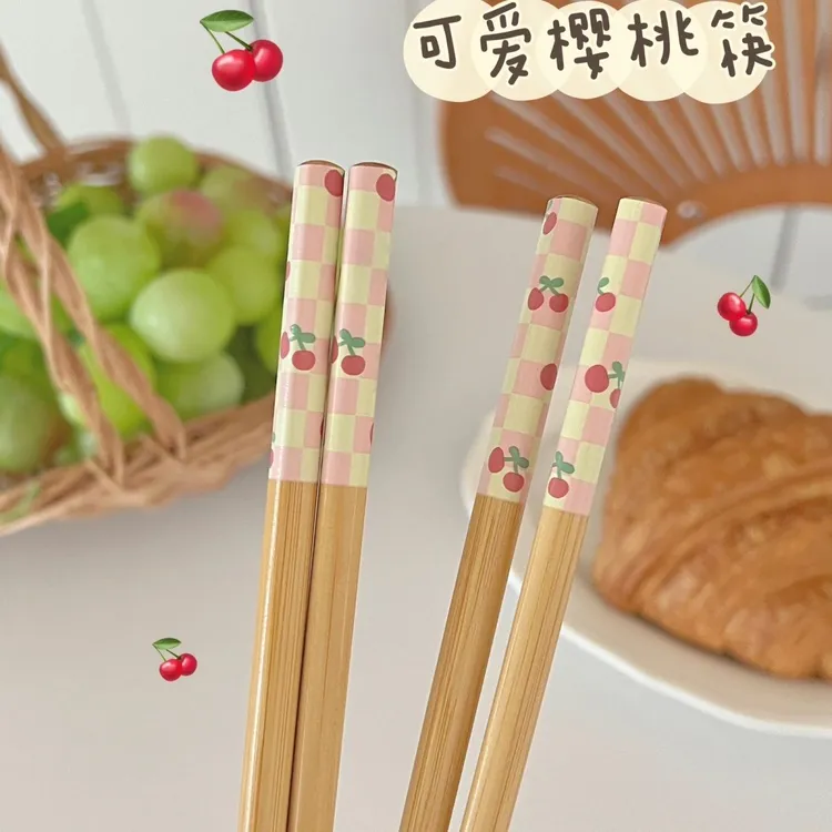 小红书新款同款可爱筷子ins风高颜值创意卡通家用厨房公筷樱桃ins