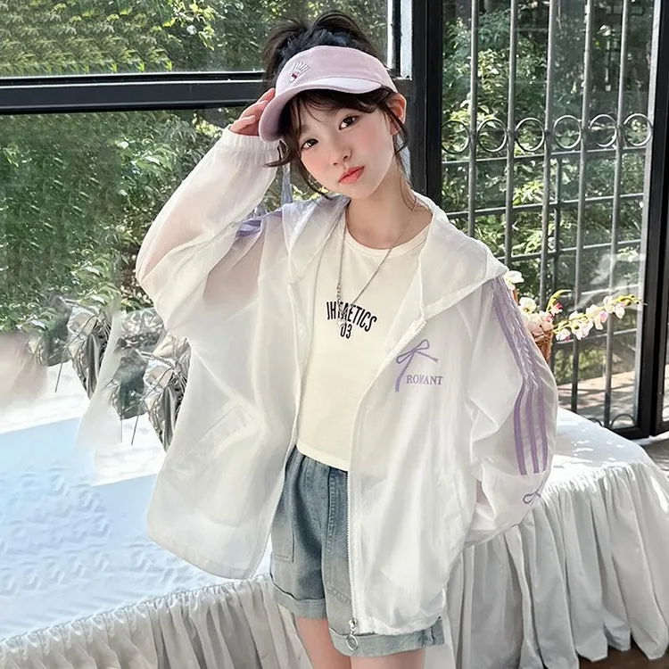 巴拉巴拉适用女童夏装防晒衣2025新款洋气大童薄款外套儿童夏季女