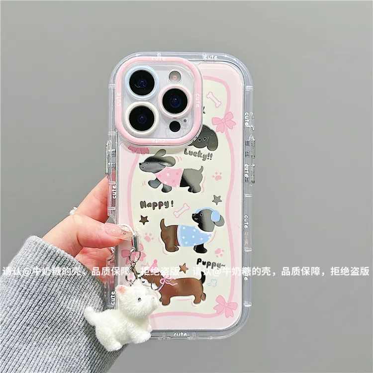 镜面奶油壳适用苹果16/iPhone/华为荣耀/OPPO/VIVO/小米手机壳潮