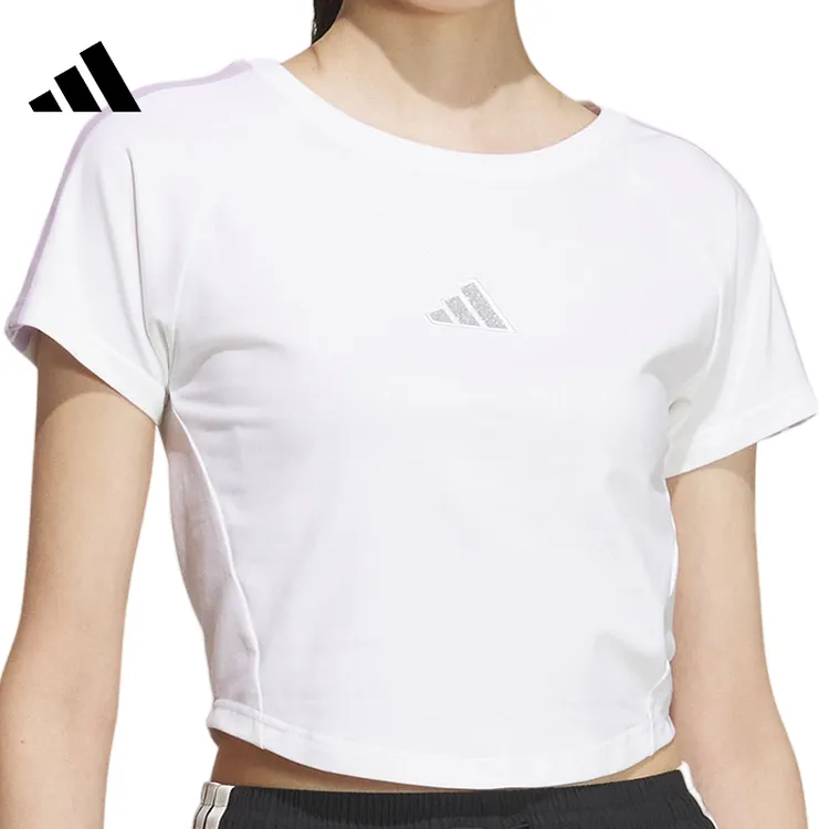 adidas阿迪达斯女子S BABY TEE运动休闲双旦礼短袖T恤KC5429