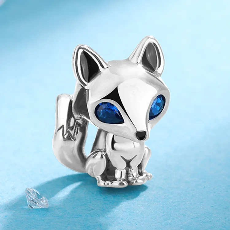 925银银制品 潘家同款925银手链手镯狐狸串珠气质时尚可爱DIY配饰