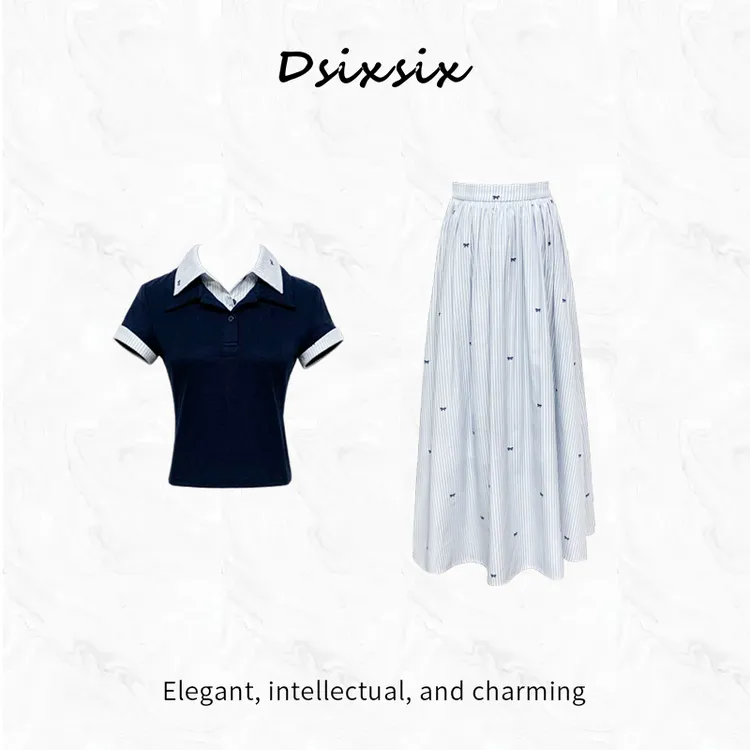 Cherry She【仁川晚风】原创设计时尚百搭显瘦设计感小众套装裙子