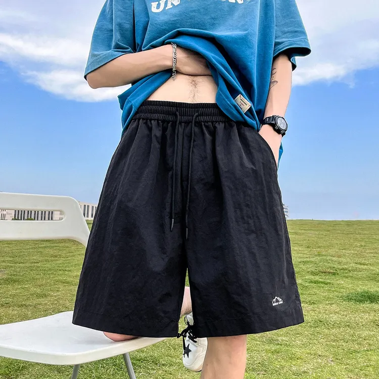 多巴胺短裤男夏季薄冰丝速干沙滩裤港风潮流学生青少年休闲五分裤