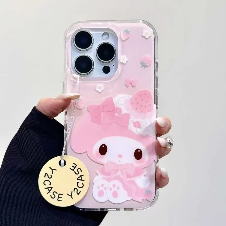 草莓美乐蒂适用苹果iphone小米15promax防摔vivo华为oppo手机壳女