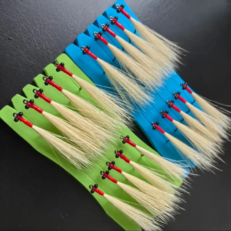 羊毛钩冰丝虾路亚饵设计增加中鱼几率专钓翘嘴青稍红尾专用