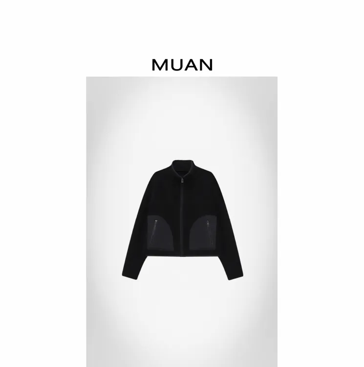 木岸MUAN:《奥利奥外套》定制856克百搭颗粒绒外套上衣D-JD-2531