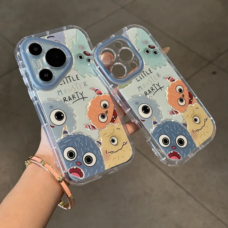 新款一圈小怪兽适用适用苹果16手机壳vivo华为P70小米15oppo防摔