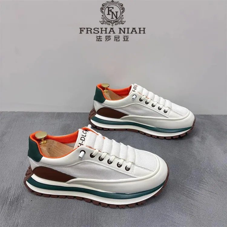 法莎尼亚男鞋复古增高运动鞋轻便厚底防滑耐磨时尚潮流百搭运动鞋
