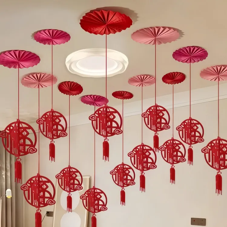 2025蛇年福字挂件室内元旦春节过年必备新年灯笼挂饰屋顶装饰福字