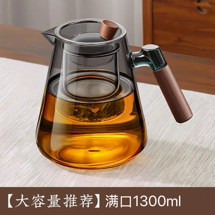 2025年新款高硼硅玻璃茶壶泡茶茶水分离耐高温大容量雅茗壶